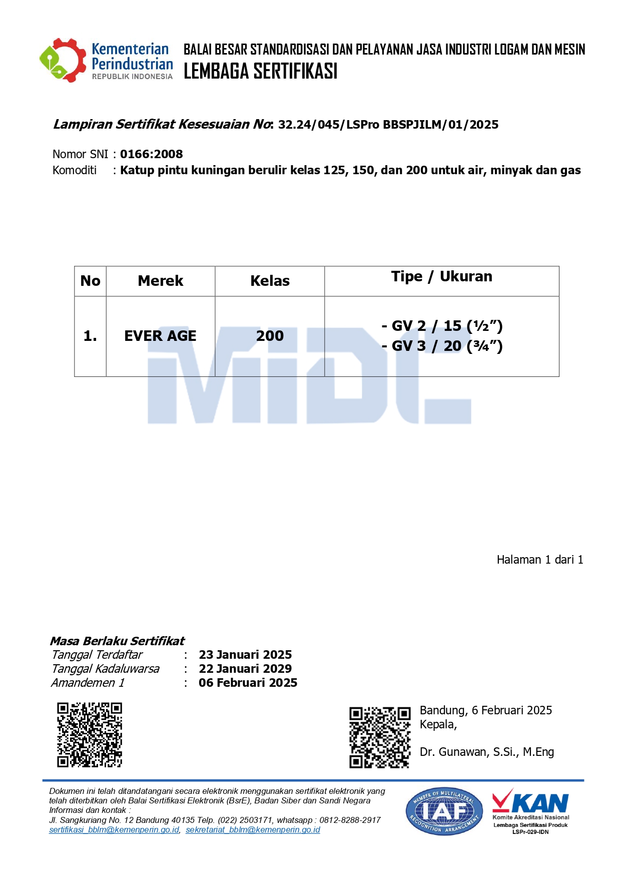 2025 SERTIFIKAT KESESUAIAN EAVM 0166 - MEREK