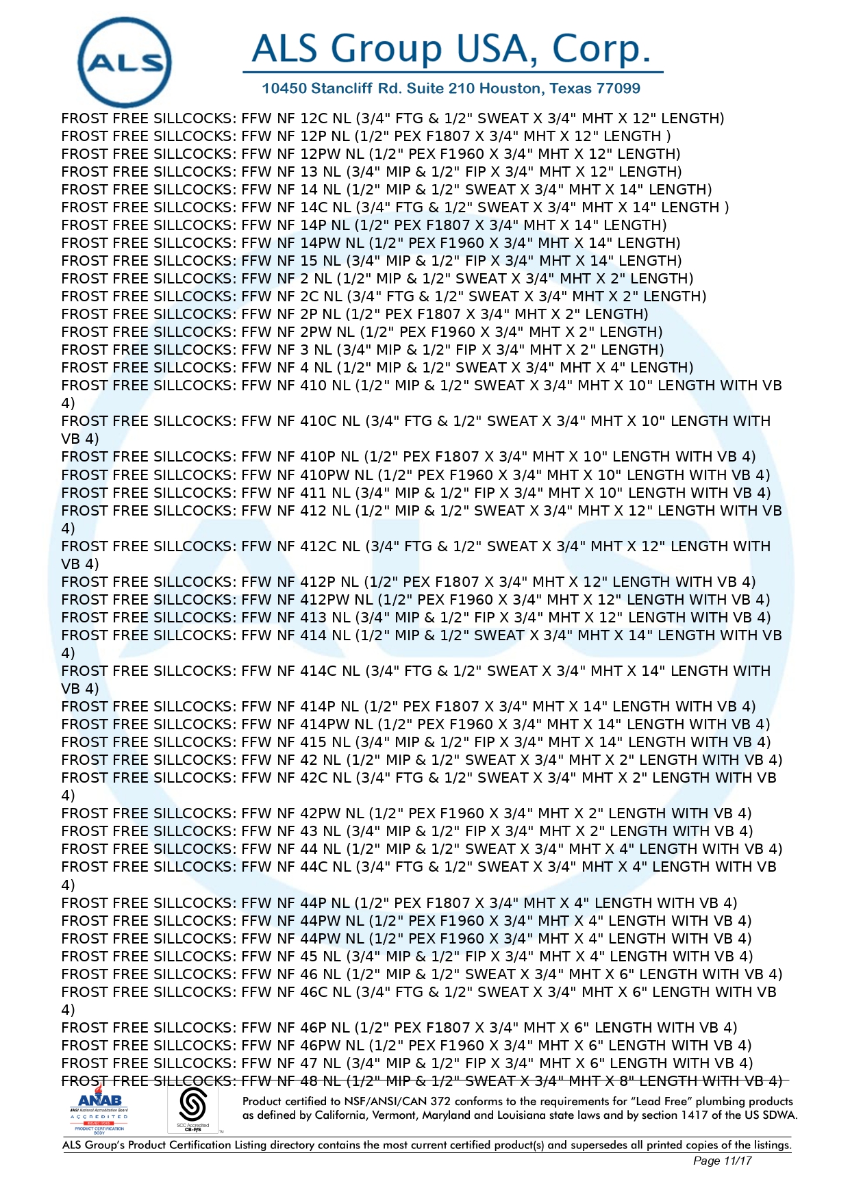 NSF_ANSI_CAN 61-9-11